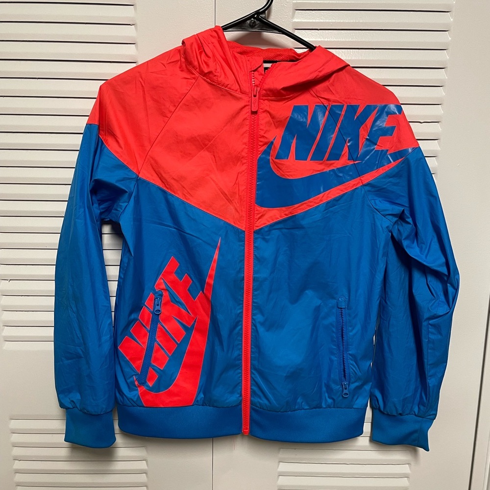 Nike Jacket, Two Tone Bright Red & Blue, Sz M